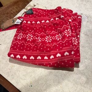 Red Snowflake Patterned Pajama Pants